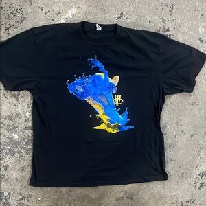 Custom Air Jordan “ watercolor “ screenprinted tshirt size 2XL